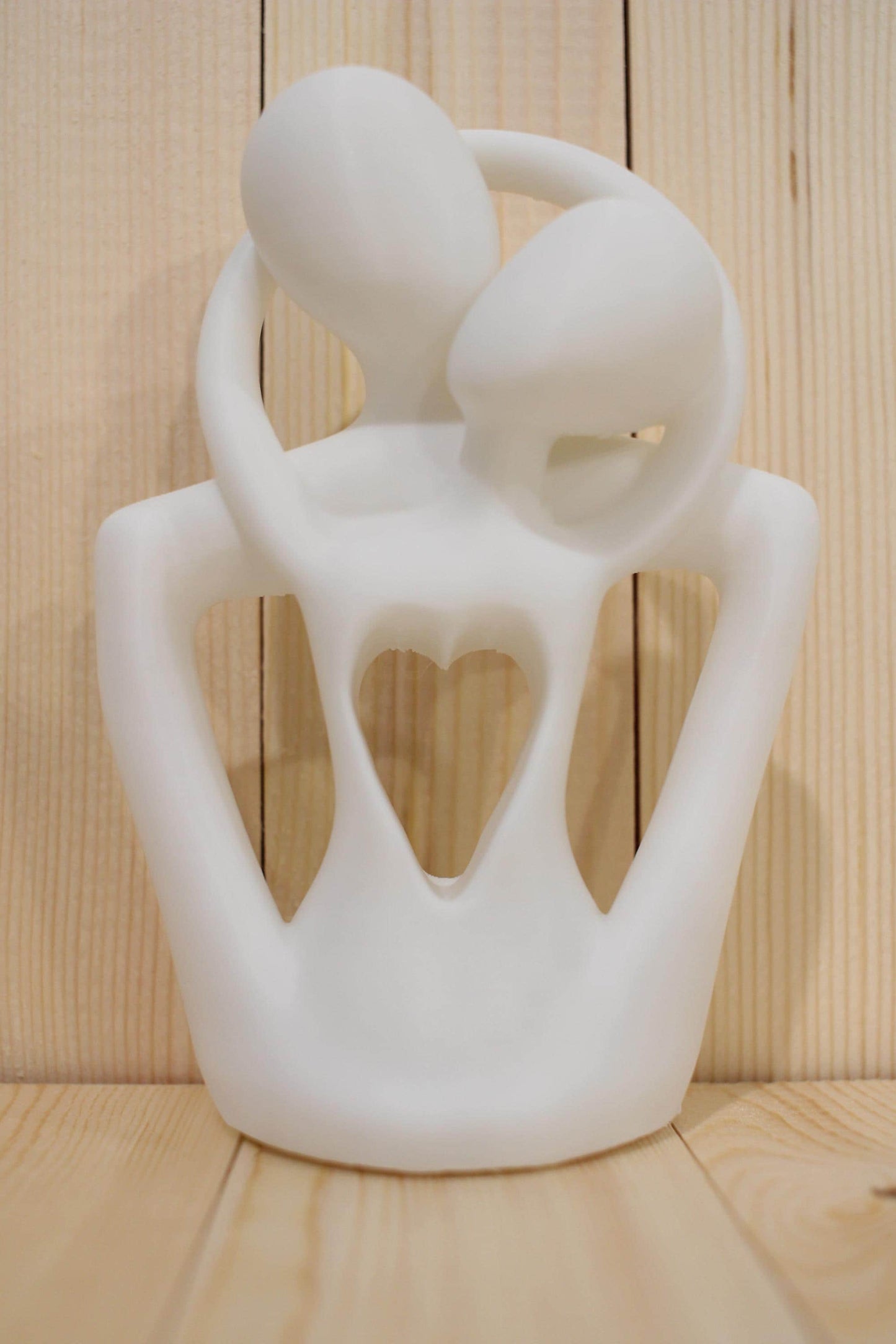 Abstract Embrace Sculpture | 3D Printed Art Decor | Gift for Couples