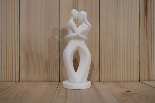 Abstract Lovers Sculpture | 3D Printed Home Decor | Gift for Couples
