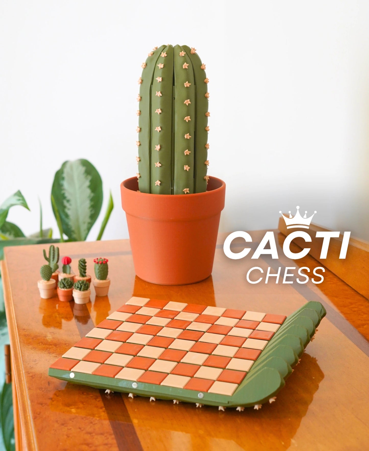 Cacti Chess Set | Desert-Inspired Chess Board & Pieces | 3D Printed Chess Game | Unique Gift for Chess Lovers | Home Decor