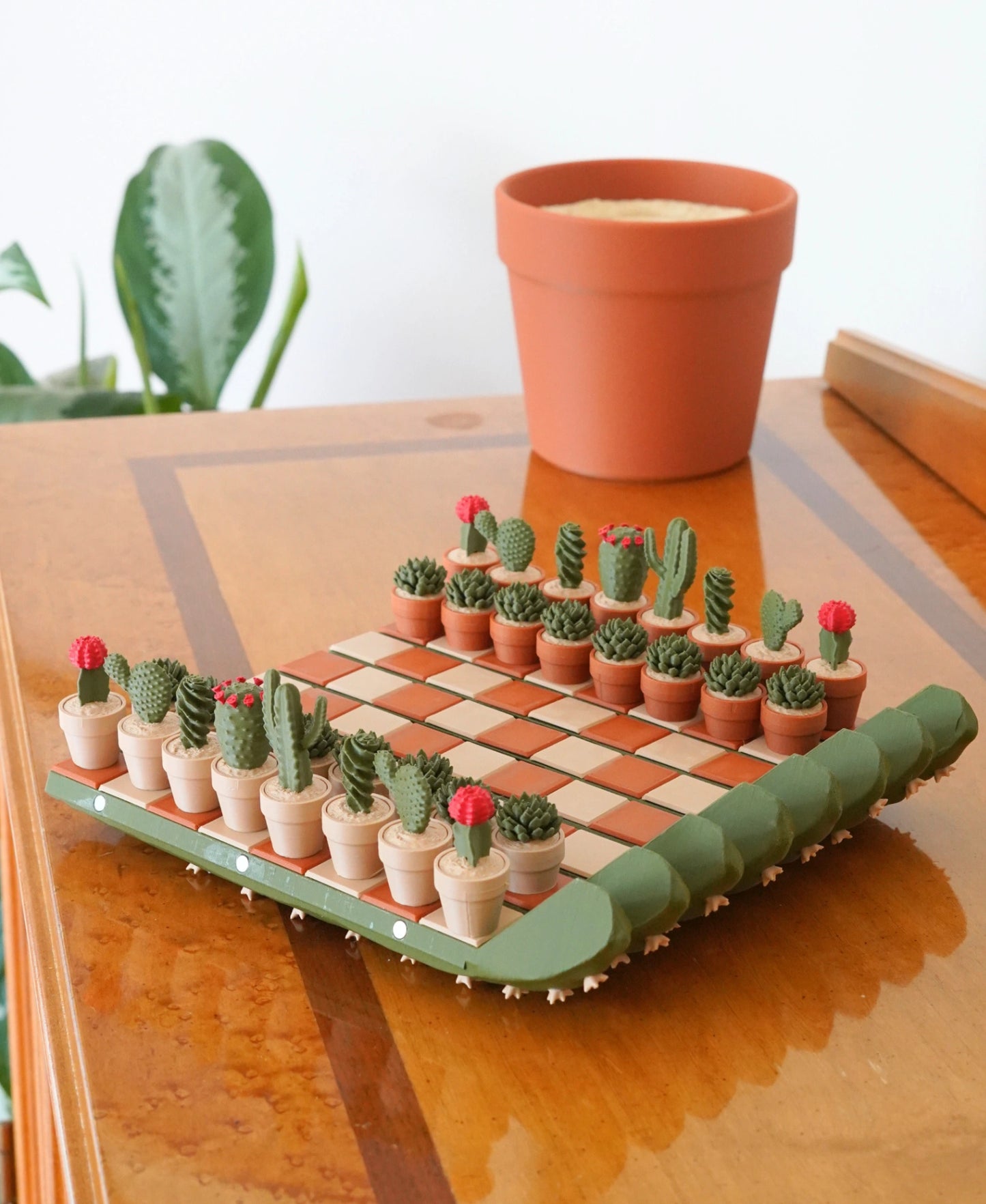 Cacti Chess Set | Desert-Inspired Chess Board & Pieces | 3D Printed Chess Game | Unique Gift for Chess Lovers | Home Decor