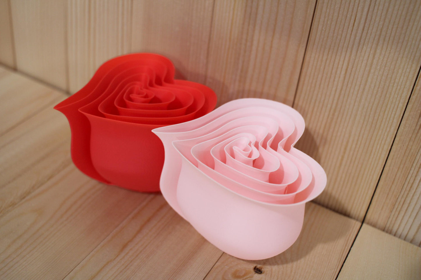 Heart Rose Sculpture | 3D Printed Rose-Shaped Heart | Romantic Home Decor